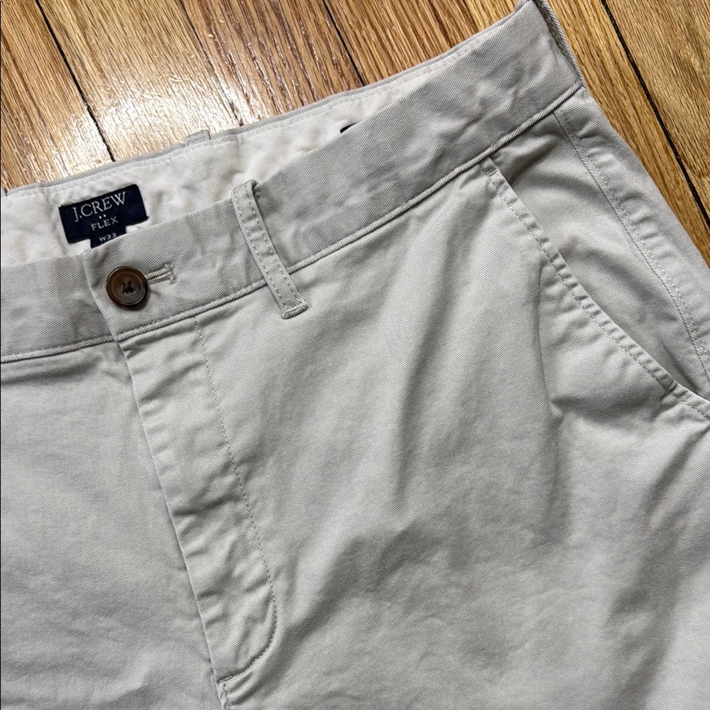 J. Crew Light Tan Flex Pants 33x32